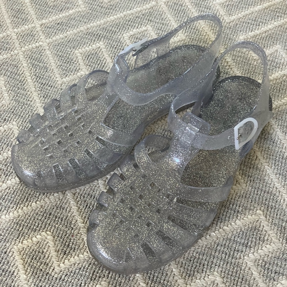 Carel clear glitter jelly sandals